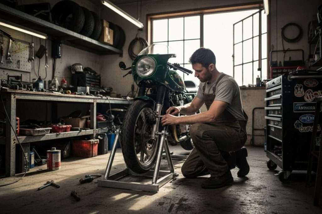 Bloque-roue moto fait maison : le construire soi-même